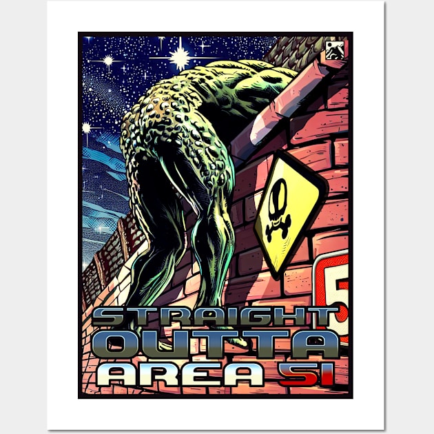 Straight Outta Area 51 Wall Art by cloudlanddesigns